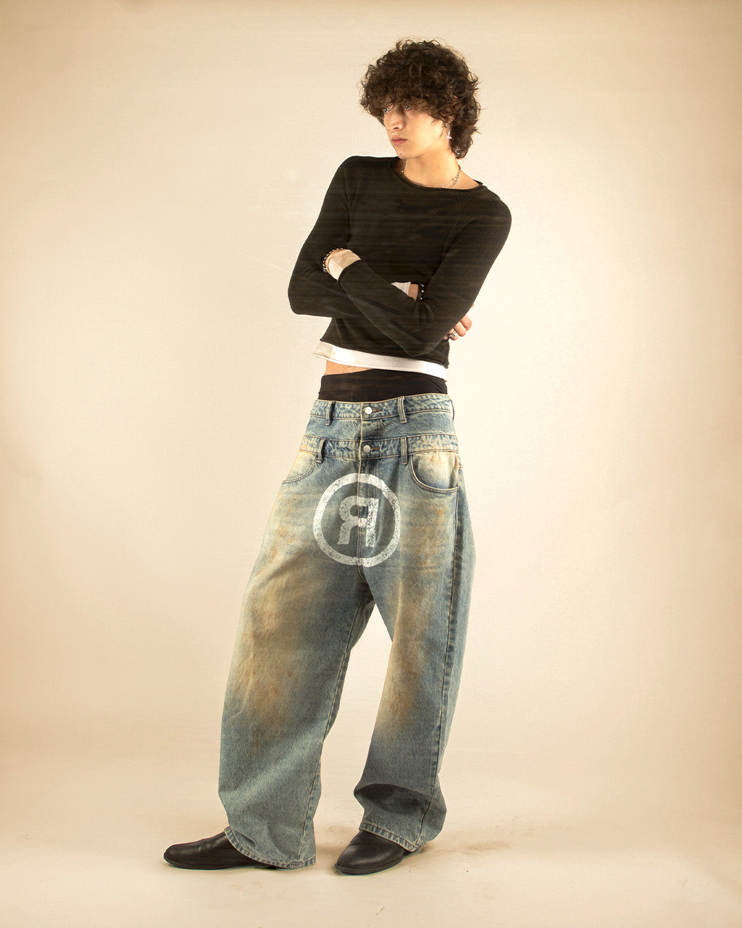 Double waisted jeans